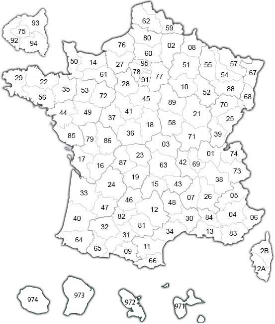 Carte De France à Colorier Carte